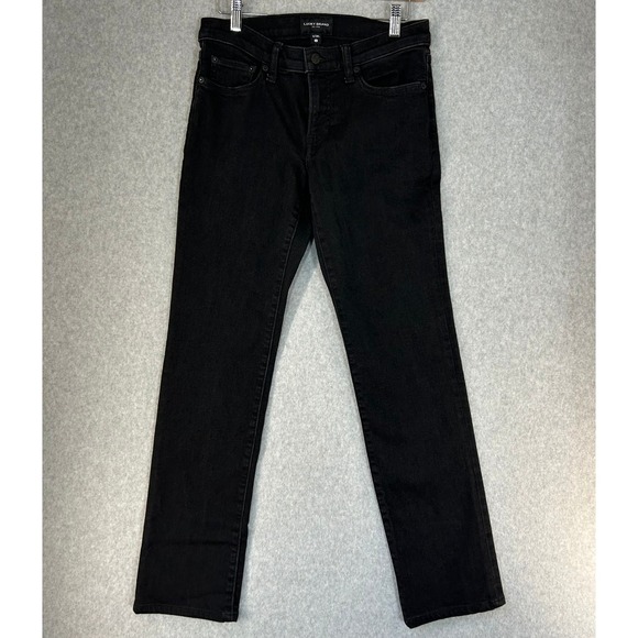 Lucky Brand Denim - Lucky Brand Sweet Mid Rise Straight Leg Black Denim Jeans Womens Size 6 / 28 L